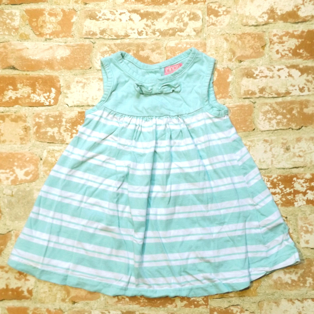 Minoti green and white shirt